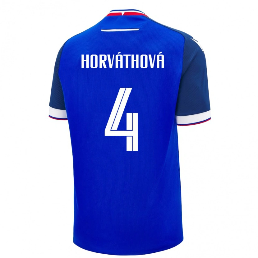 Danxen Dětské Slovensko Andrea Horváthová #4 Modrý Domů Hráčské Dresy 24-26 Dres