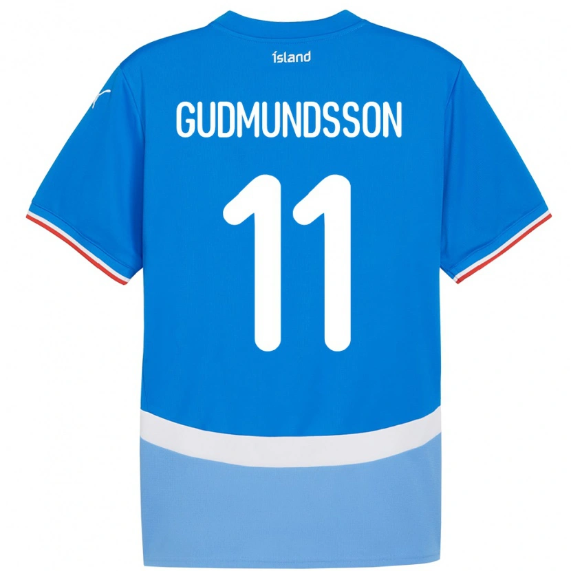 Danxen Dětské Island Galdur Gudmundsson #11 Modrý Domů Hráčské Dresy 24-26 Dres