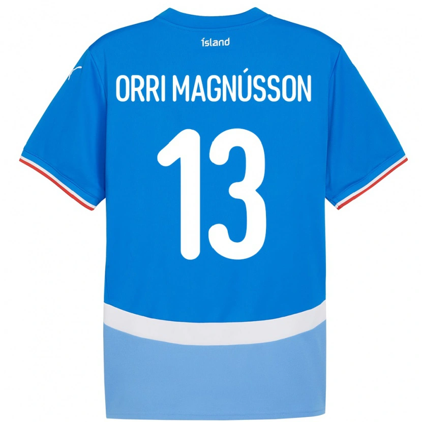 Danxen Dětské Island Ásgeir Orri Magnússon #13 Modrý Domů Hráčské Dresy 24-26 Dres