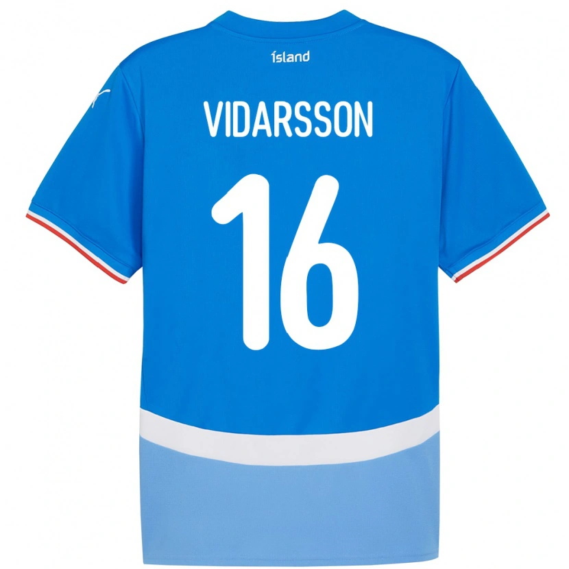 Danxen Dětské Island Viktor Vidarsson #16 Modrý Domů Hráčské Dresy 24-26 Dres