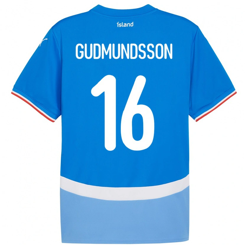 Danxen Dětské Island Jón Breki Gudmundsson #16 Modrý Domů Hráčské Dresy 24-26 Dres