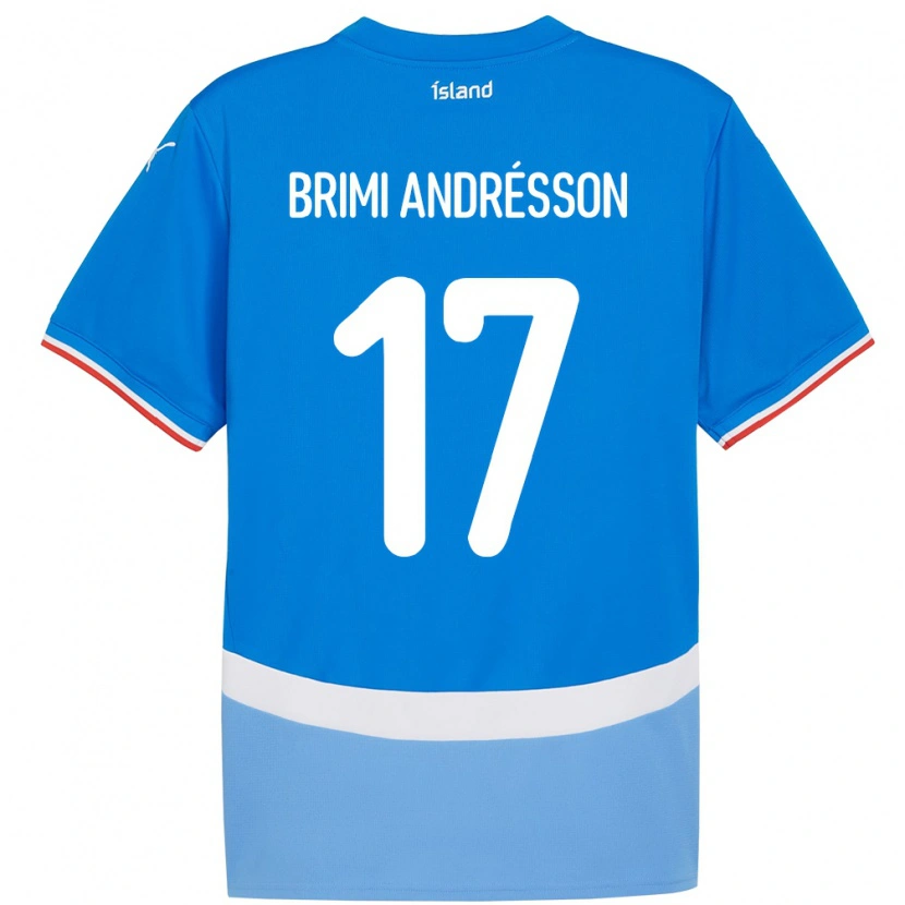 Danxen Dětské Island Björgvin Brimi Andrésson #17 Modrý Domů Hráčské Dresy 24-26 Dres