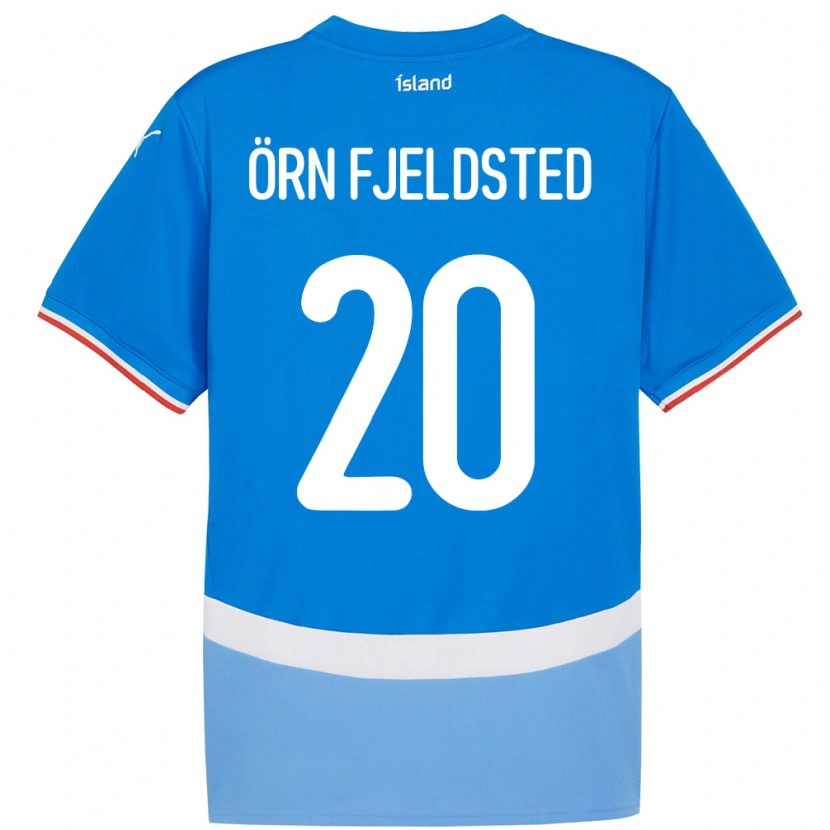 Danxen Dětské Island Dagur Örn Fjeldsted #20 Modrý Domů Hráčské Dresy 24-26 Dres