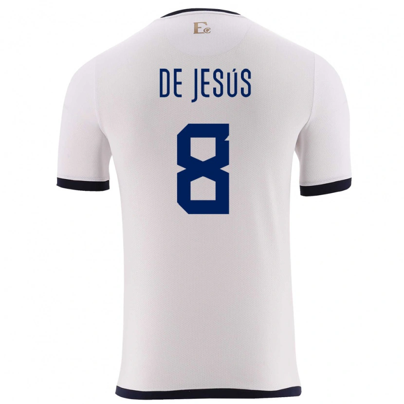 Danxen Dětské Ekvádor Geremy De Jesús #8 Bílý Daleko Hráčské Dresy 24-26 Dres