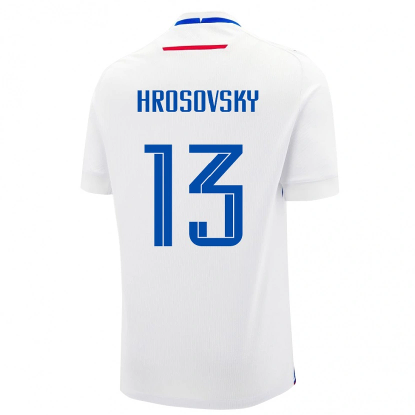 Danxen Dětské Slovensko Patrik Hrosovsky #13 Bílý Daleko Hráčské Dresy 24-26 Dres