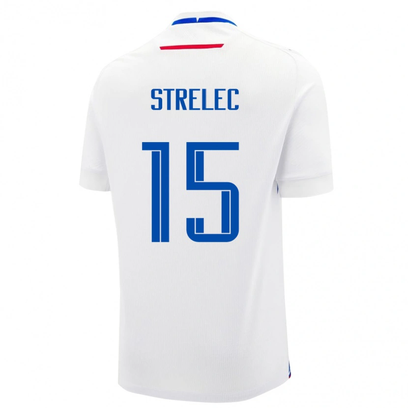 Danxen Dětské Slovensko David Strelec #15 Bílý Daleko Hráčské Dresy 24-26 Dres