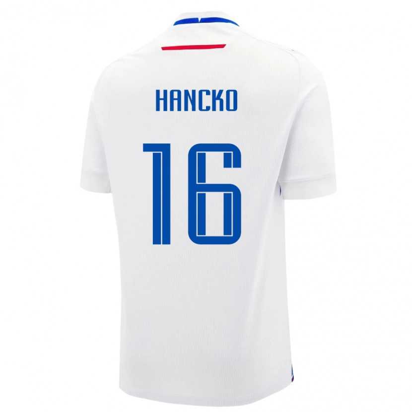 Danxen Dětské Slovensko Dávid Hancko #16 Bílý Daleko Hráčské Dresy 24-26 Dres