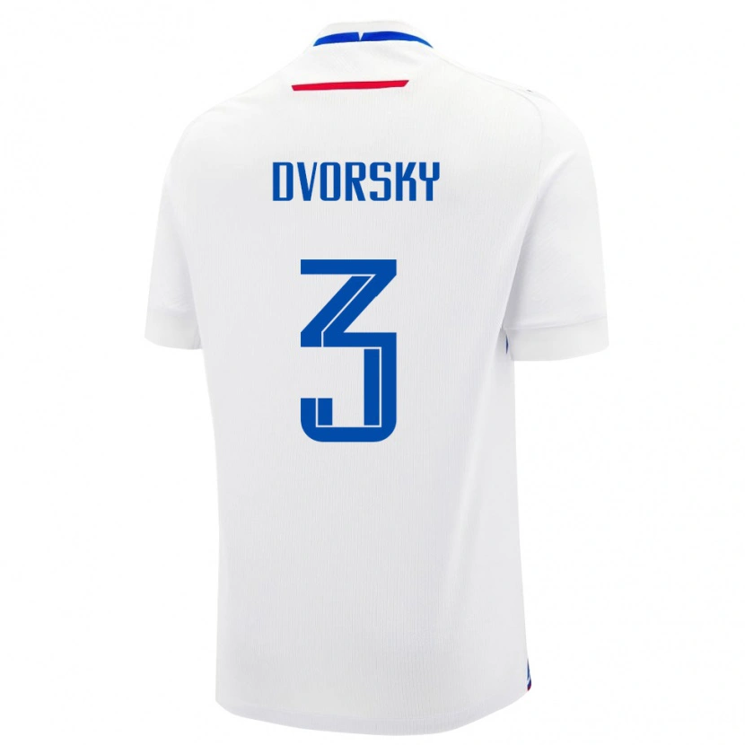 Danxen Dětské Slovensko Lukas Dvorsky #3 Bílý Daleko Hráčské Dresy 24-26 Dres