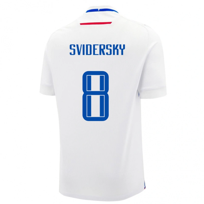 Danxen Dětské Slovensko Martin Svidersky #8 Bílý Daleko Hráčské Dresy 24-26 Dres