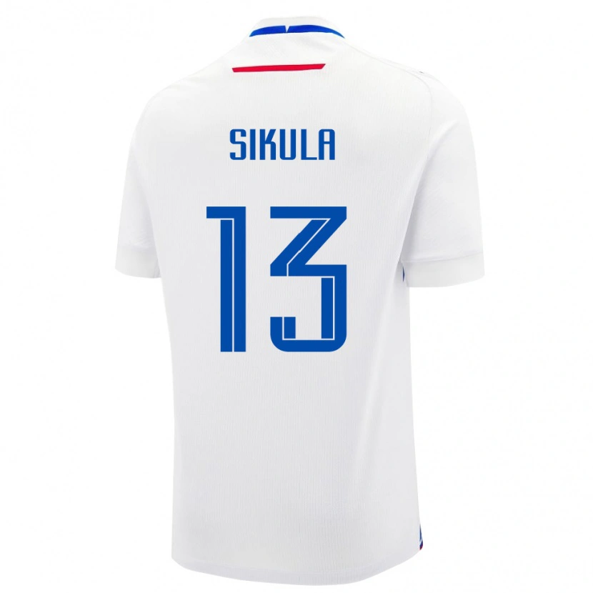 Danxen Dětské Slovensko Nicolas Sikula #13 Bílý Daleko Hráčské Dresy 24-26 Dres