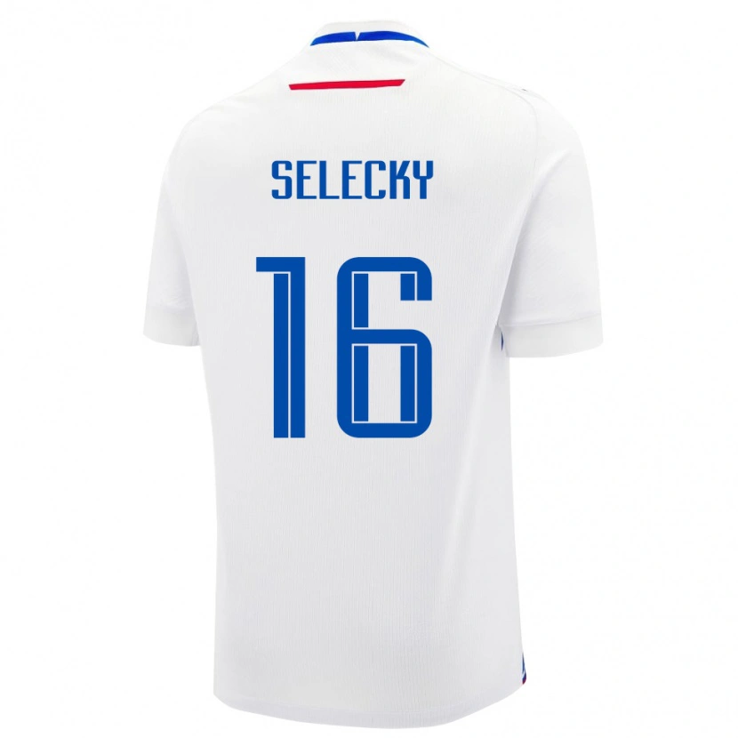 Danxen Dětské Slovensko Alexander Selecky #16 Bílý Daleko Hráčské Dresy 24-26 Dres