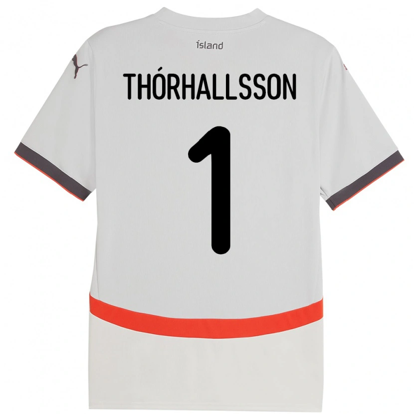 Danxen Dětské Island Ívar Arnbro Thórhallsson #1 Bílý Daleko Hráčské Dresy 24-26 Dres