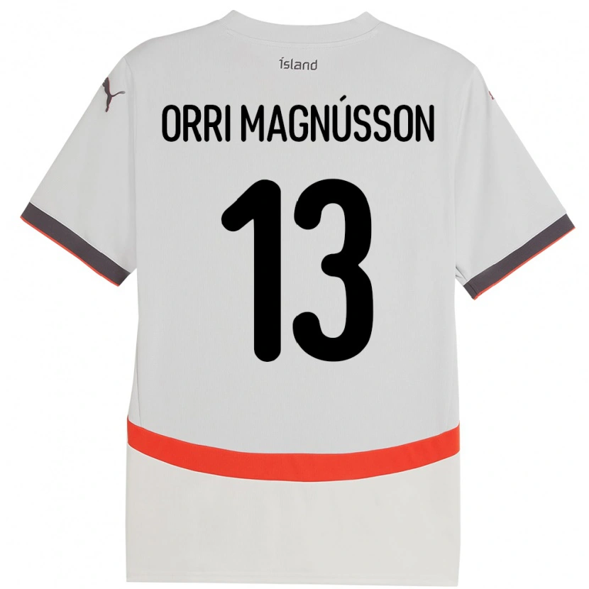 Danxen Dětské Island Ásgeir Orri Magnússon #13 Bílý Daleko Hráčské Dresy 24-26 Dres