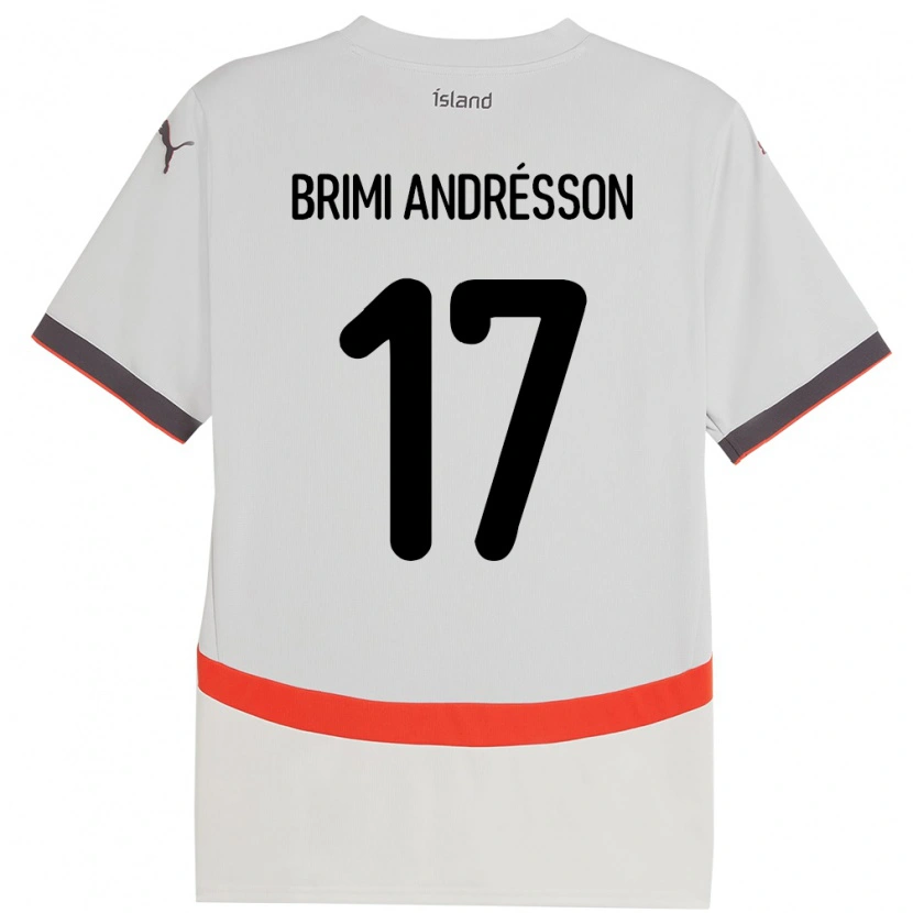 Danxen Dětské Island Björgvin Brimi Andrésson #17 Bílý Daleko Hráčské Dresy 24-26 Dres