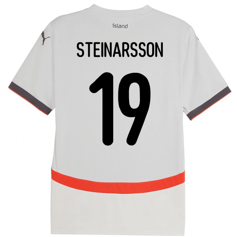 Danxen Dětské Island Ásgeir Steinn Steinarsson #19 Bílý Daleko Hráčské Dresy 24-26 Dres