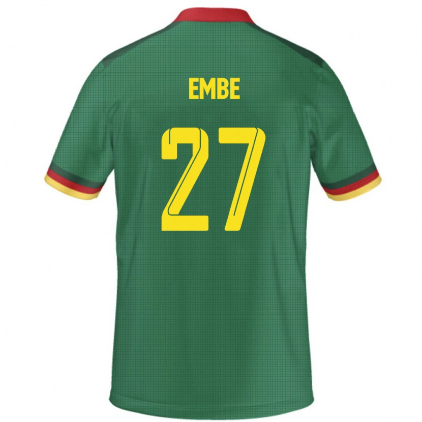 Danxen Pánské Kamerun Eric Embe #27 Zelený Domů Hráčské Dresy 24-26 Dres