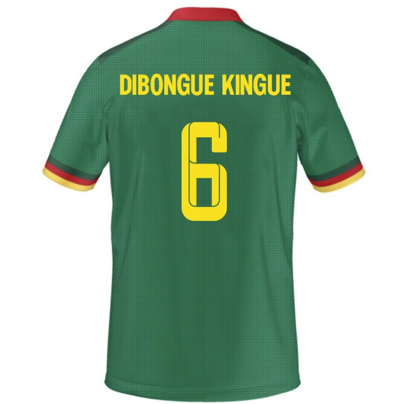 Danxen Pánské Kamerun Gael Dibongue Kingue #6 Zelený Domů Hráčské Dresy 24-26 Dres