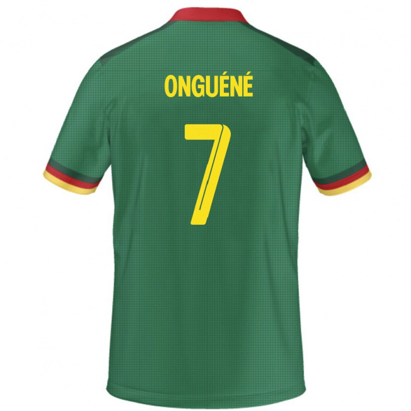 Danxen Pánské Kamerun Gabrielle Onguene #7 Zelený Domů Hráčské Dresy 24-26 Dres