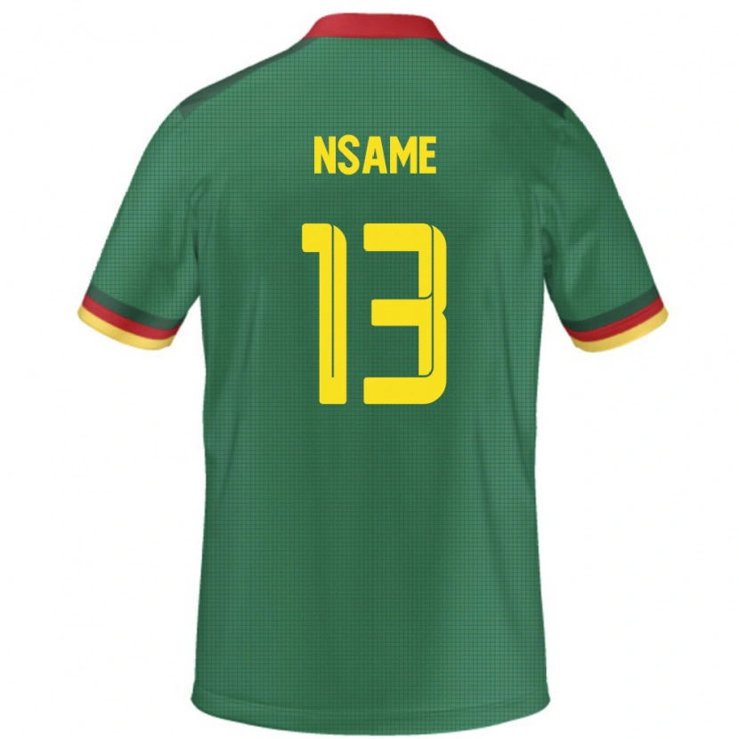 Danxen Pánské Kamerun Jean-Pierre Nsame #13 Zelený Domů Hráčské Dresy 24-26 Dres