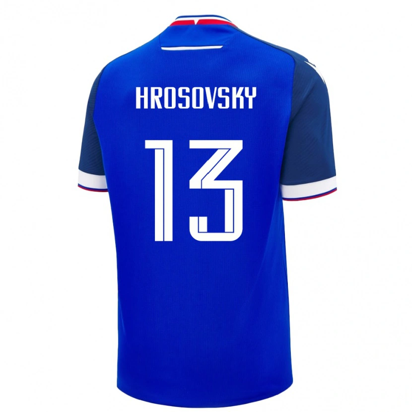 Danxen Pánské Slovensko Patrik Hrosovsky #13 Modrý Domů Hráčské Dresy 24-26 Dres