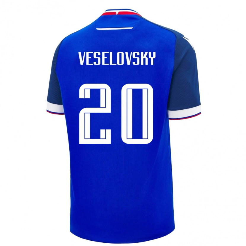 Danxen Pánské Slovensko Dominik Veselovsky #20 Modrý Domů Hráčské Dresy 24-26 Dres