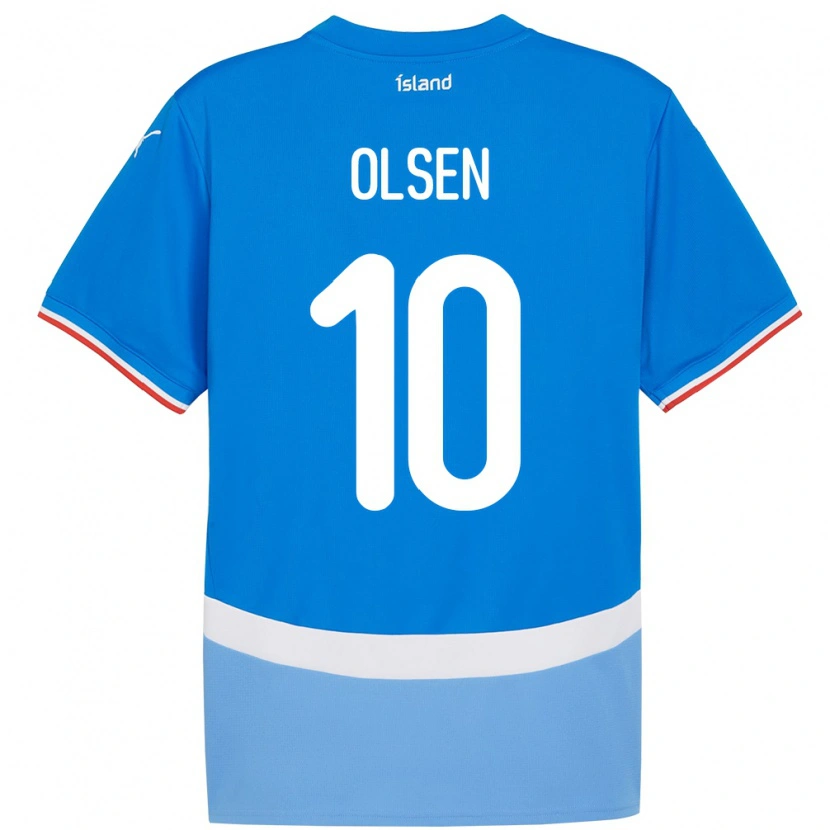 Danxen Pánské Island Gunnar Olsen #10 Modrý Domů Hráčské Dresy 24-26 Dres