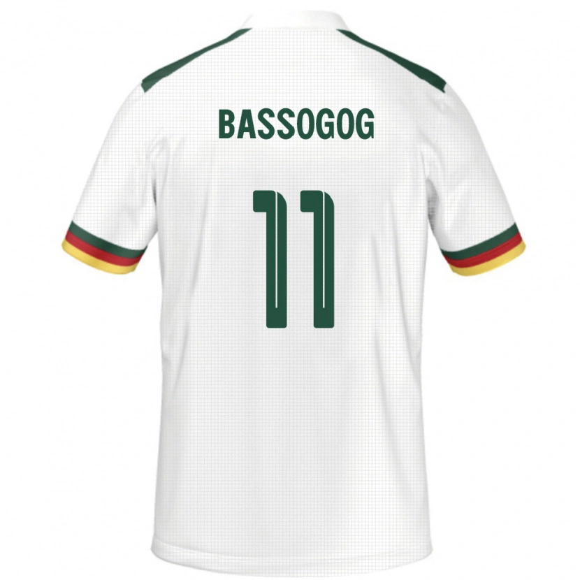 Danxen Pánské Kamerun Christian Bassogog #11 Bílý Daleko Hráčské Dresy 24-26 Dres