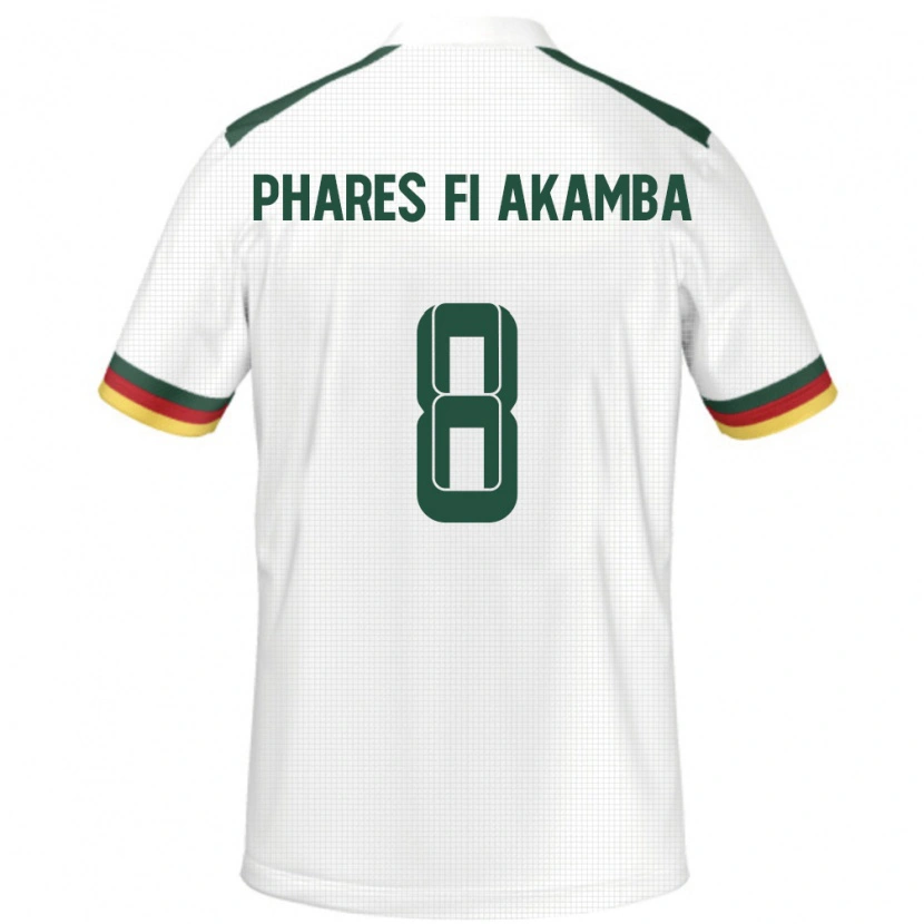 Danxen Pánské Kamerun Collins Phares Fi Akamba #8 Bílý Daleko Hráčské Dresy 24-26 Dres