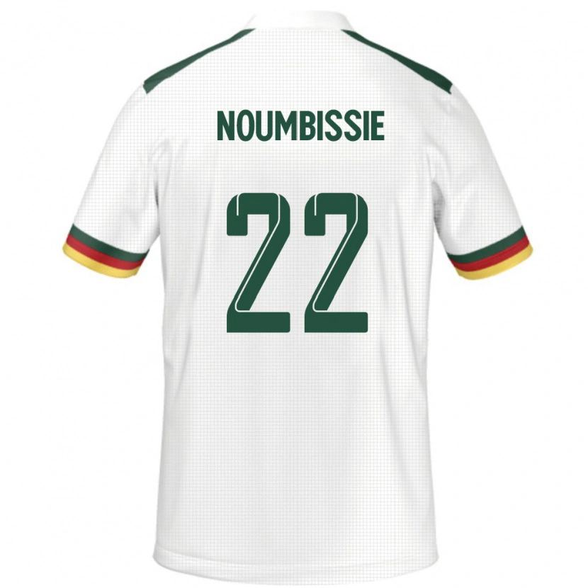 Danxen Pánské Kamerun Stéphane Noumbissie #22 Bílý Daleko Hráčské Dresy 24-26 Dres