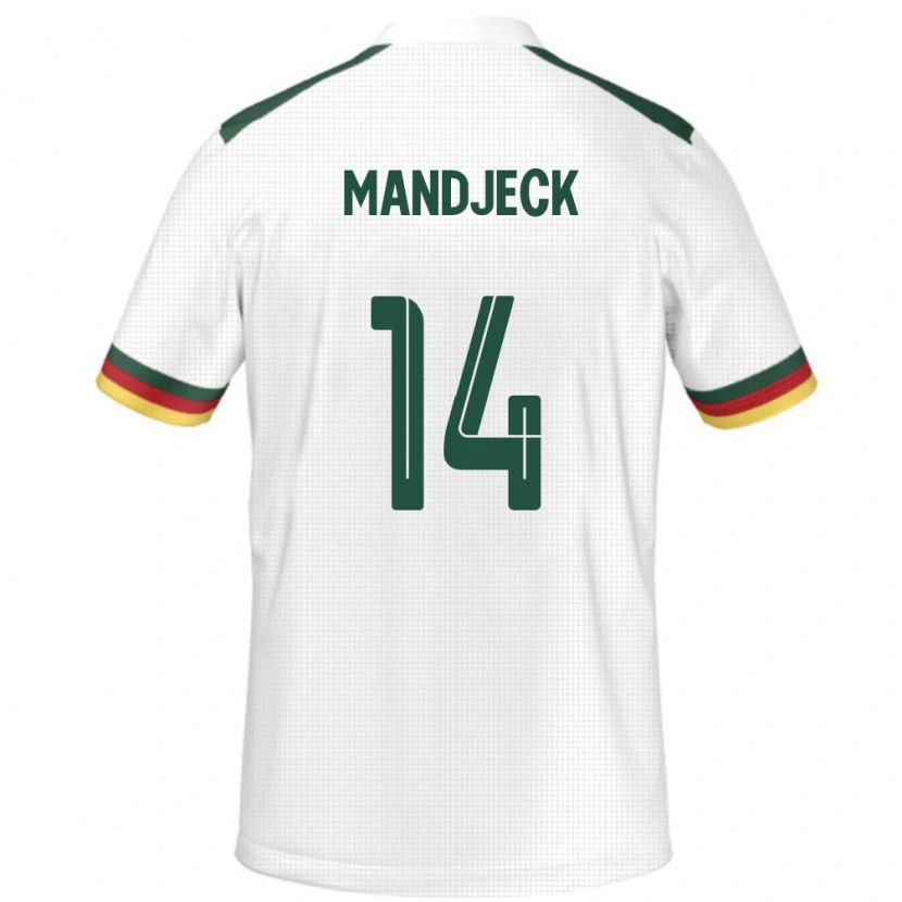 Danxen Pánské Kamerun Georges Mandjeck #14 Bílý Daleko Hráčské Dresy 24-26 Dres