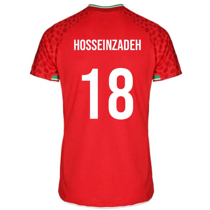 Danxen Pánské Írán Amirhossein Hosseinzadeh #18 Červený Daleko Hráčské Dresy 24-26 Dres