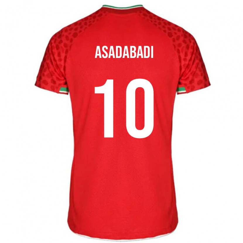 Danxen Pánské Írán Alireza Asadabadi #10 Červený Daleko Hráčské Dresy 24-26 Dres