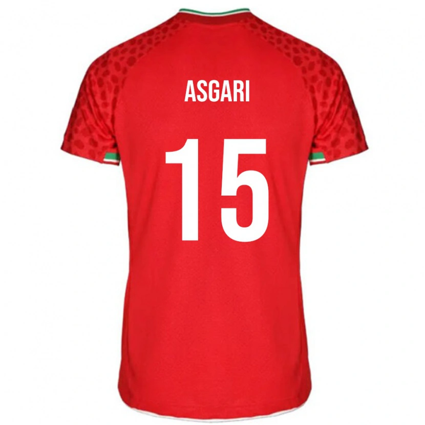 Danxen Pánské Írán Mohammad Asgari #15 Červený Daleko Hráčské Dresy 24-26 Dres