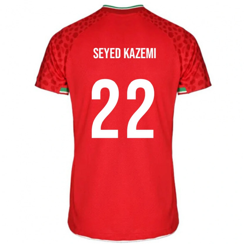 Danxen Pánské Írán Arefeh Seyed Kazemi #22 Červený Daleko Hráčské Dresy 24-26 Dres