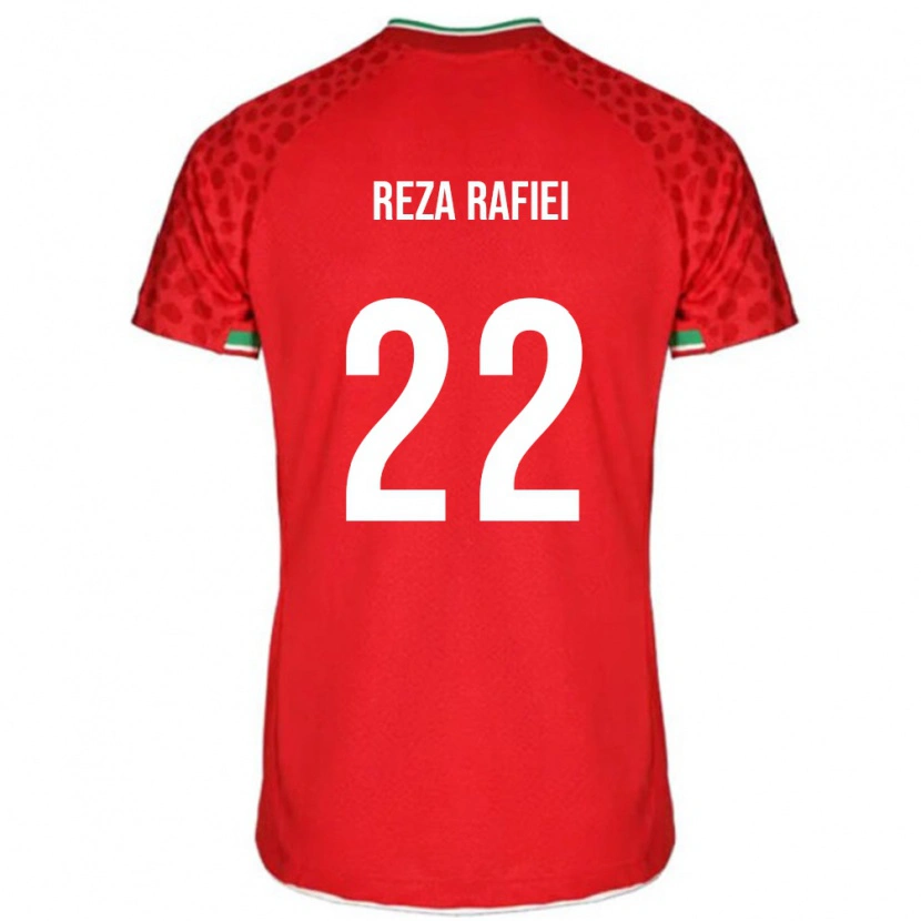 Danxen Pánské Írán Amir Reza Rafiei #22 Červený Daleko Hráčské Dresy 24-26 Dres