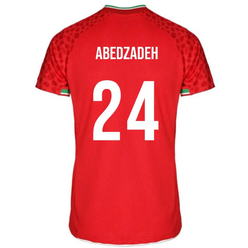 Danxen Pánské Írán Amir Abedzadeh #24 Červený Daleko Hráčské Dresy 24-26 Dres