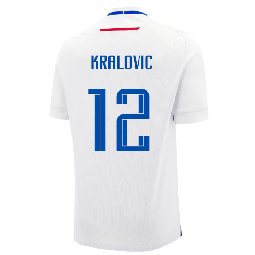 Danxen Pánské Slovensko Adam Kralovic #12 Bílý Daleko Hráčské Dresy 24-26 Dres