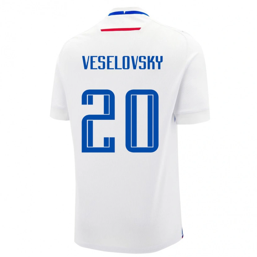 Danxen Pánské Slovensko Dominik Veselovsky #20 Bílý Daleko Hráčské Dresy 24-26 Dres