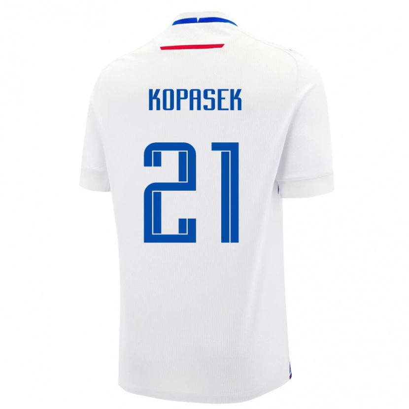 Danxen Pánské Slovensko Samuel Kopasek #21 Bílý Daleko Hráčské Dresy 24-26 Dres