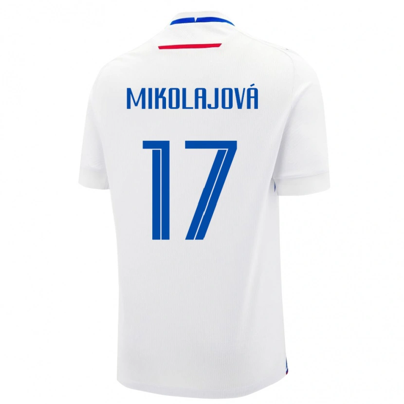 Danxen Pánské Slovensko Mária Mikolajová #17 Bílý Daleko Hráčské Dresy 24-26 Dres