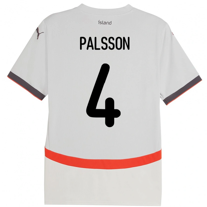 Danxen Pánské Island Victor Pálsson #4 Bílý Daleko Hráčské Dresy 24-26 Dres