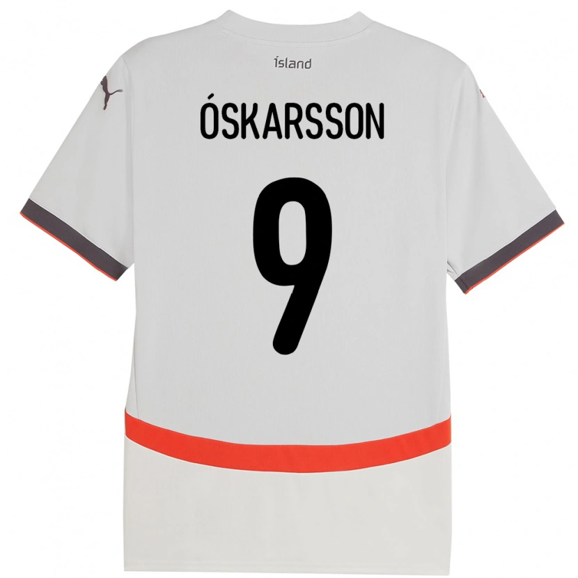 Danxen Pánské Island Orri Óskarsson #9 Bílý Daleko Hráčské Dresy 24-26 Dres