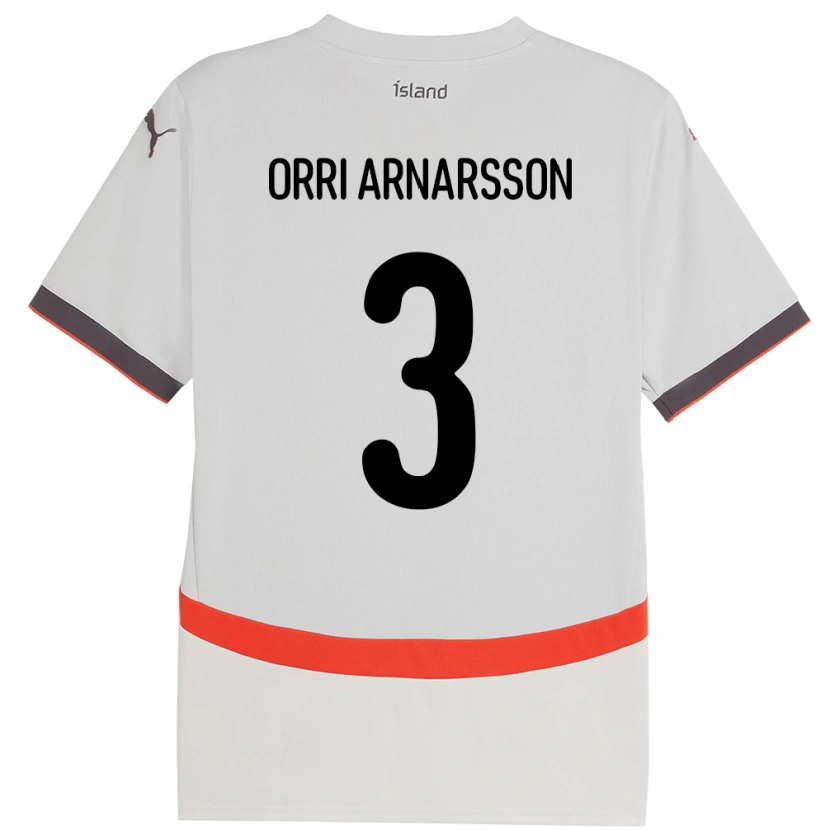 Danxen Pánské Island Egill Orri Arnarsson #3 Bílý Daleko Hráčské Dresy 24-26 Dres