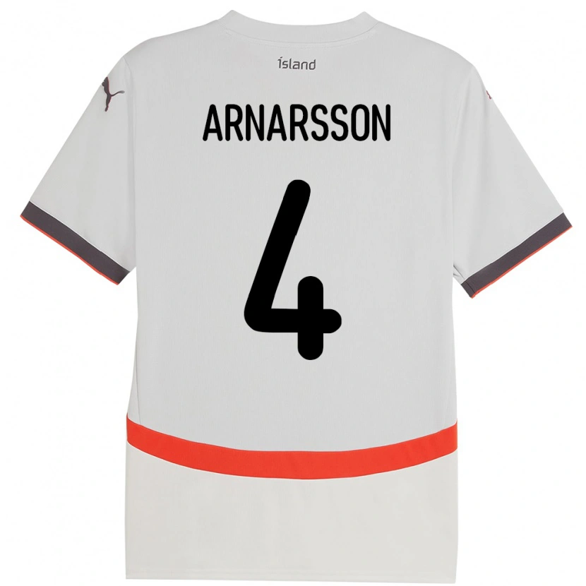 Danxen Pánské Island Ásbjörn Líndal Arnarsson #4 Bílý Daleko Hráčské Dresy 24-26 Dres