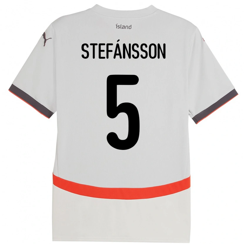 Danxen Pánské Island Sölvi Stefánsson #5 Bílý Daleko Hráčské Dresy 24-26 Dres