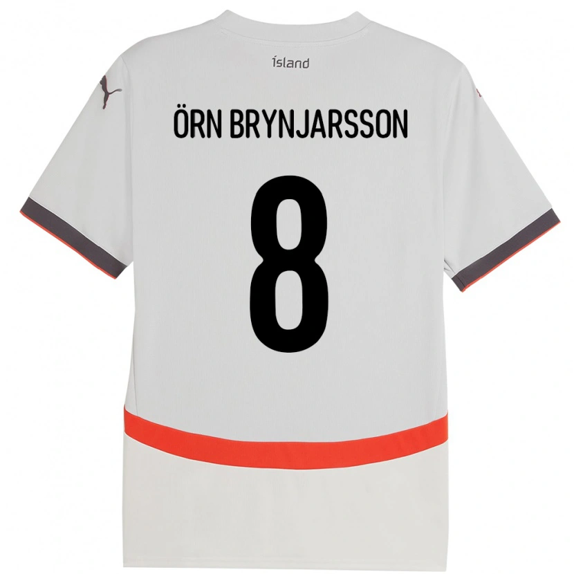 Danxen Pánské Island Bjarki Örn Brynjarsson #8 Bílý Daleko Hráčské Dresy 24-26 Dres