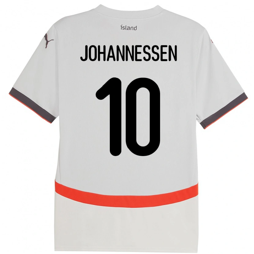 Danxen Pánské Island Tómas Johannessen #10 Bílý Daleko Hráčské Dresy 24-26 Dres