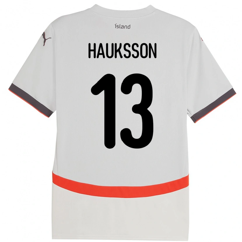 Danxen Pánské Island Bjarki Hauksson #13 Bílý Daleko Hráčské Dresy 24-26 Dres