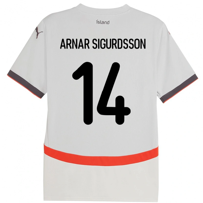 Danxen Pánské Island Jón Arnar Sigurdsson #14 Bílý Daleko Hráčské Dresy 24-26 Dres