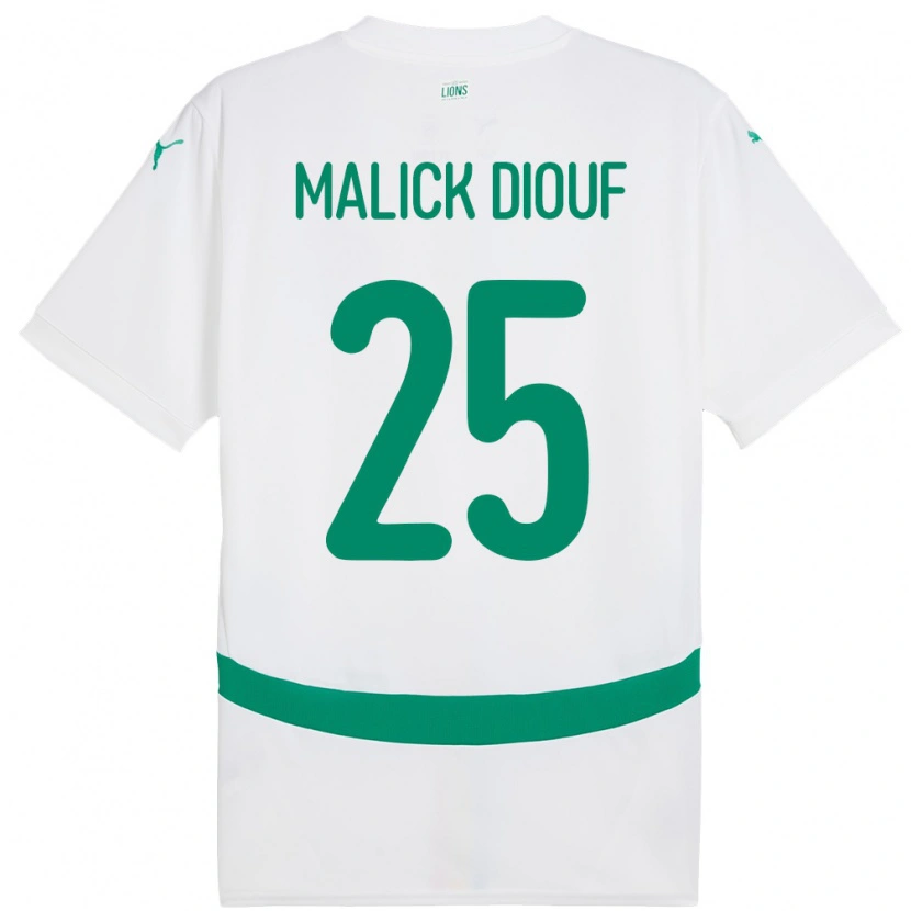 Danxen Dámské Senegal El Hadji Malick Diouf #25 Bílý Domů Hráčské Dresy 24-26 Dres